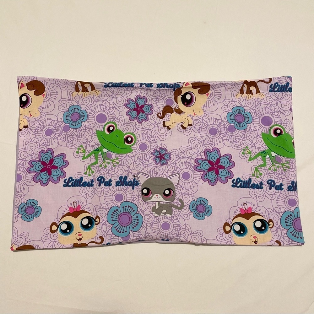 Littlest Pet Shop Purple Pillowcase Homemade 21” x 12.5” Pillow Case LPS